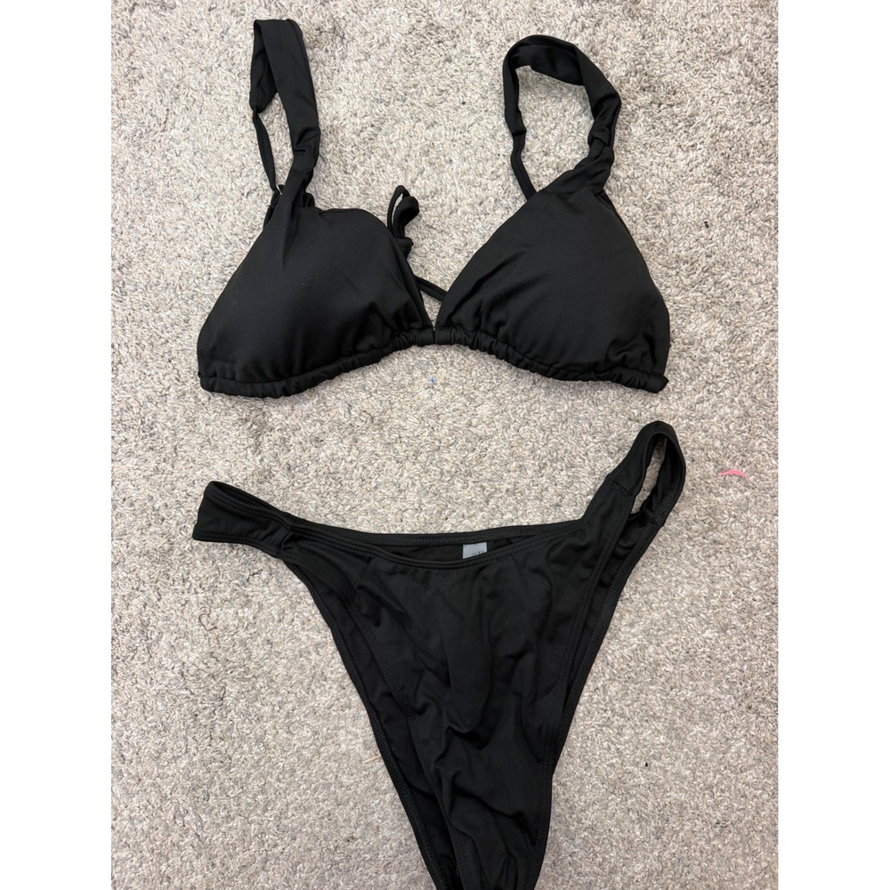 Women's Black High-Waisted Bikini Set – 2-Piece Swimsuit – XL – NWOT